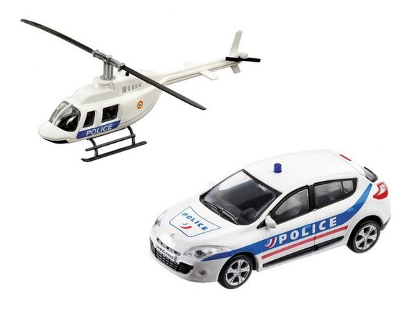 Renault Megane + hélicoptère Police MONDO MOTORS