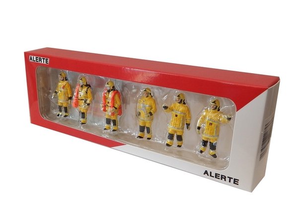 Figurines Pompiers feu urbain jaune ALERTE