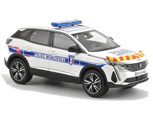 Peugeot 3008 2023 Police Municipale zebra jaune/rouge NOREV